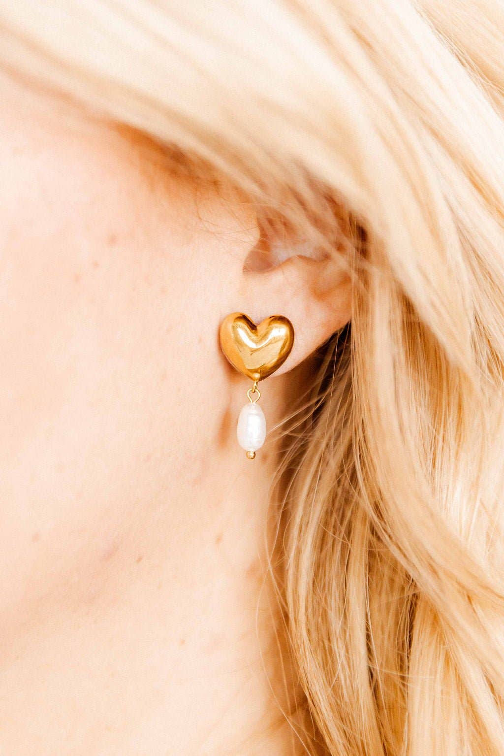 Dani Dangle Heart Earrings