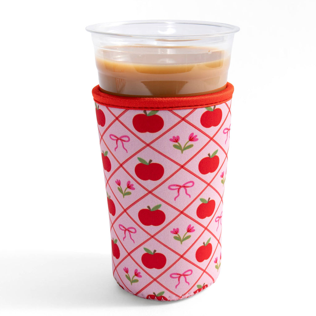 Apples & Bows Teacher Drink Sleeve: Small