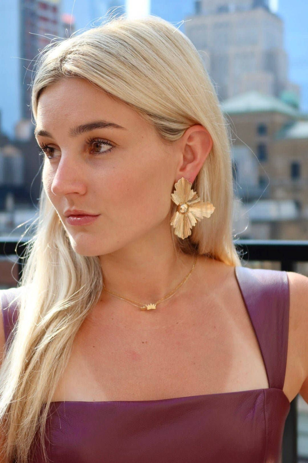 Anya Flower Statement Earrings