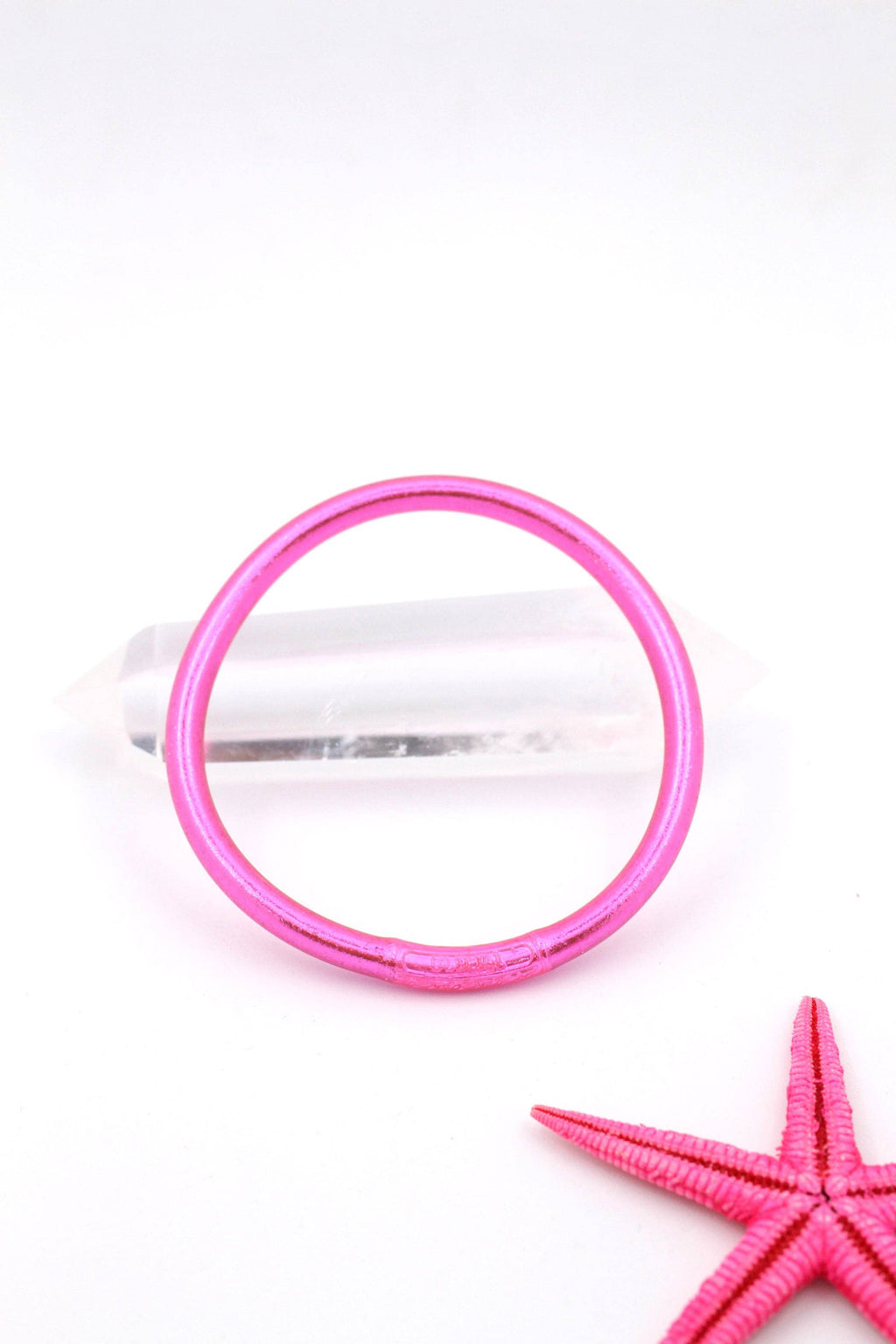Single Rainbow Thai Buddhist Temple Bracelet Bangle / Bubblegum