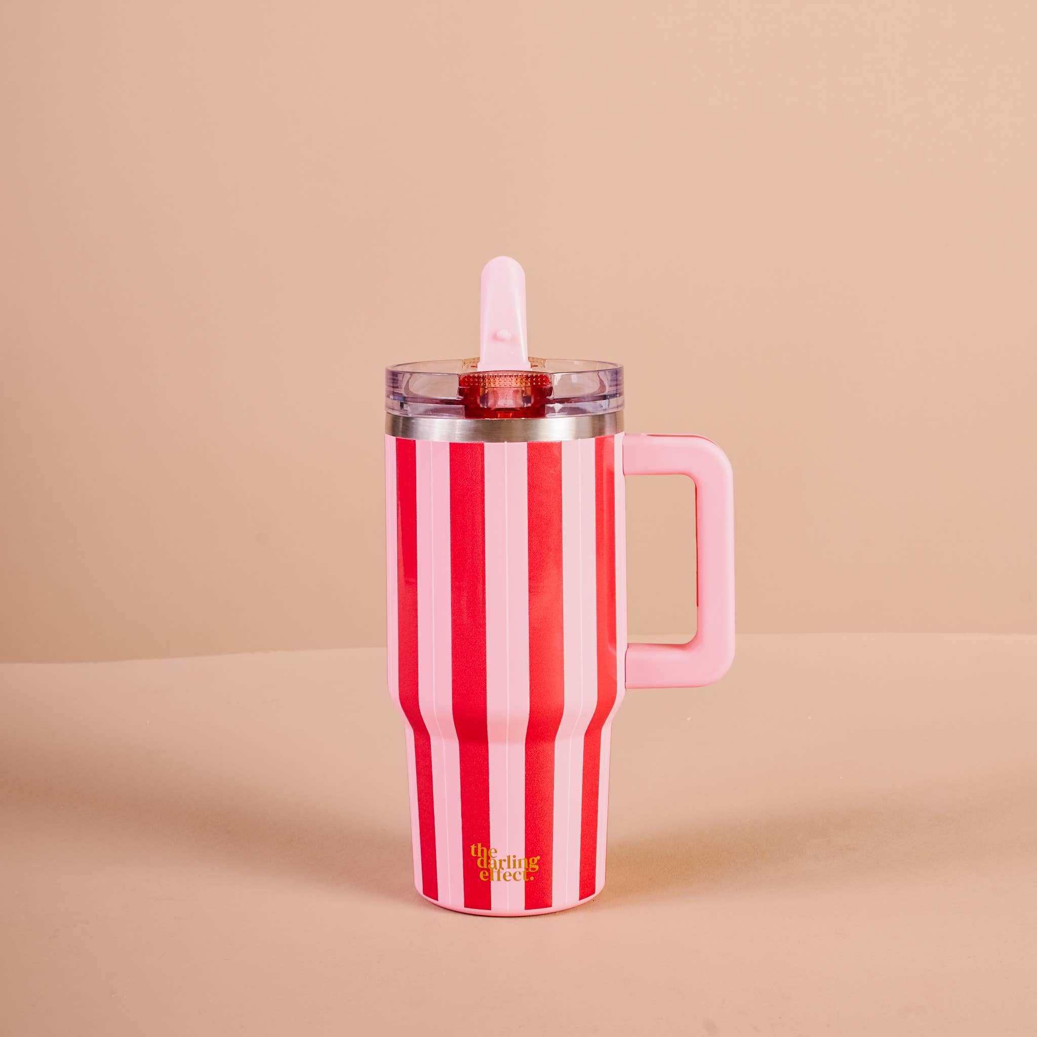 20 oz Lifestyle Flip Straw Tumbler-Peppermint Stripes