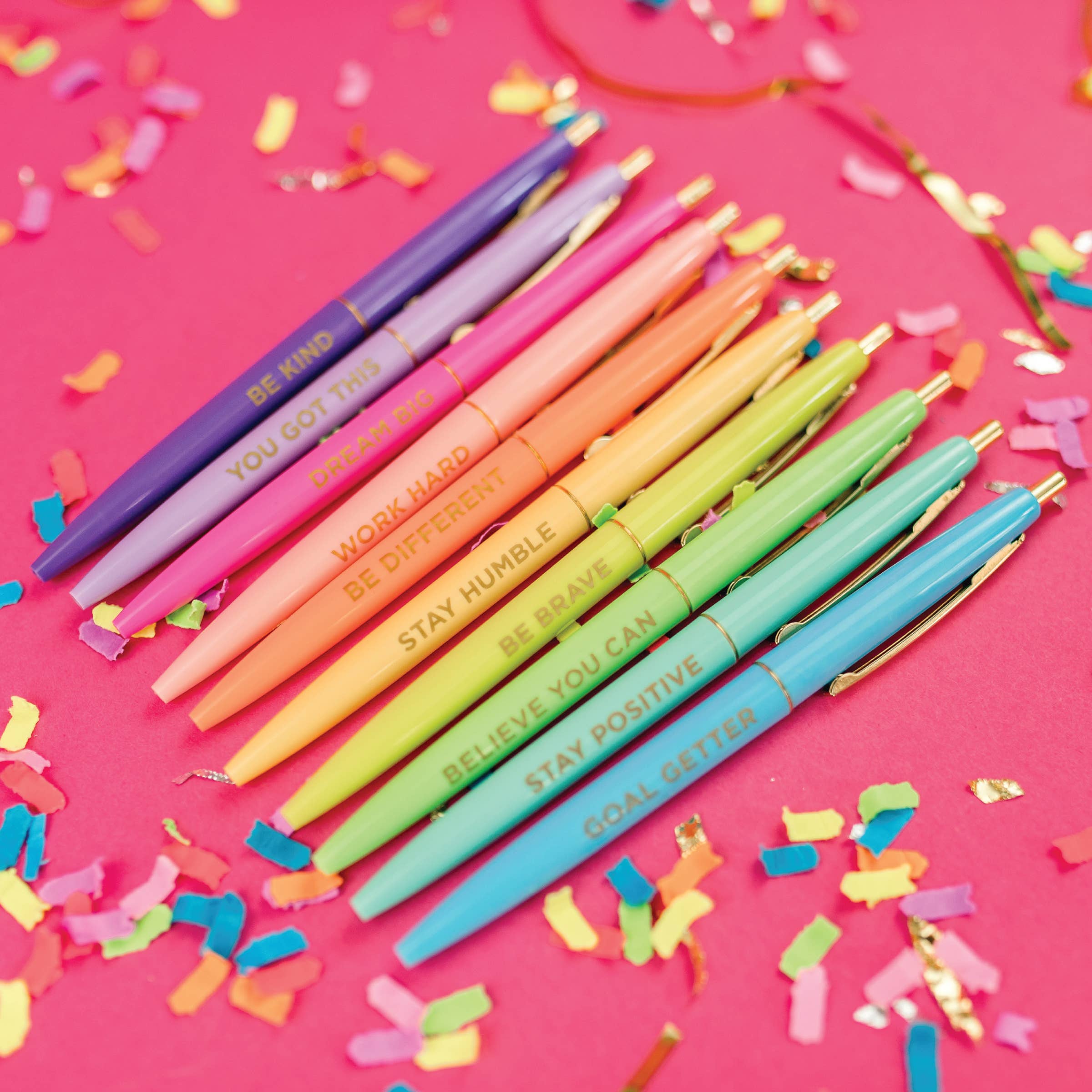 Motivational Pen Set - Asst Colors - 10 Piece Set