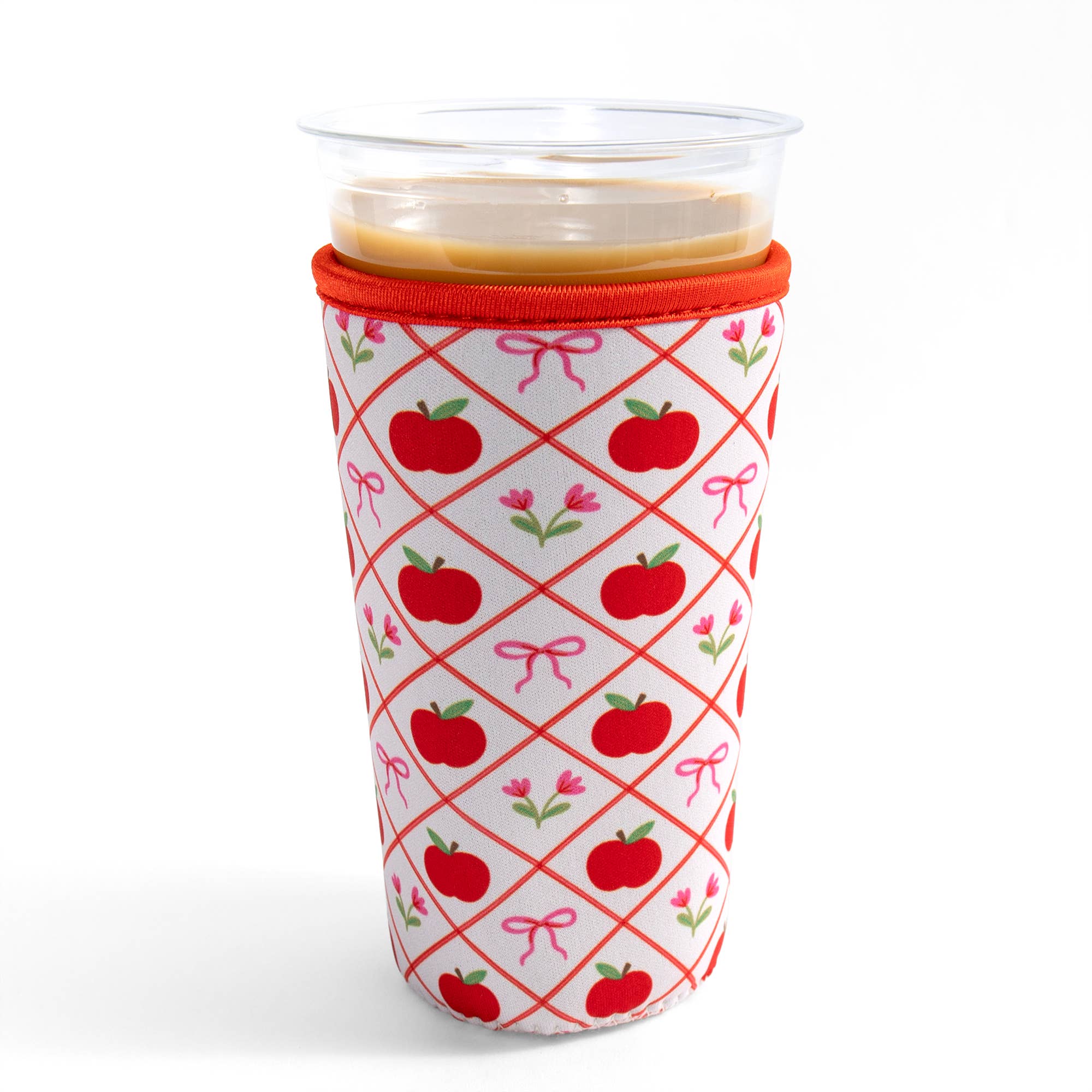 Apples & Bows Teacher Drink Sleeve: Small
