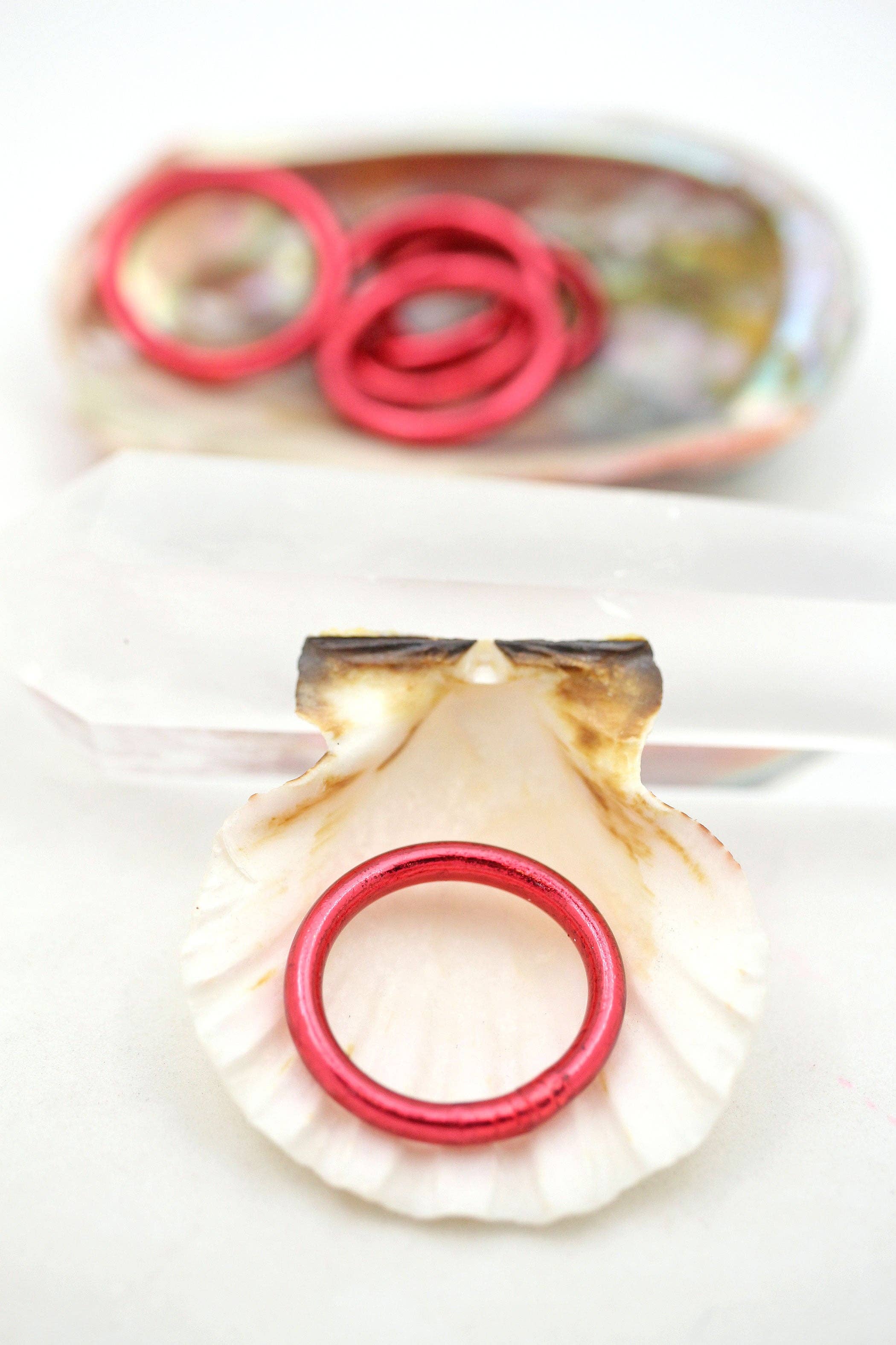 Poppy Red Thai Buddhist Temple Ring