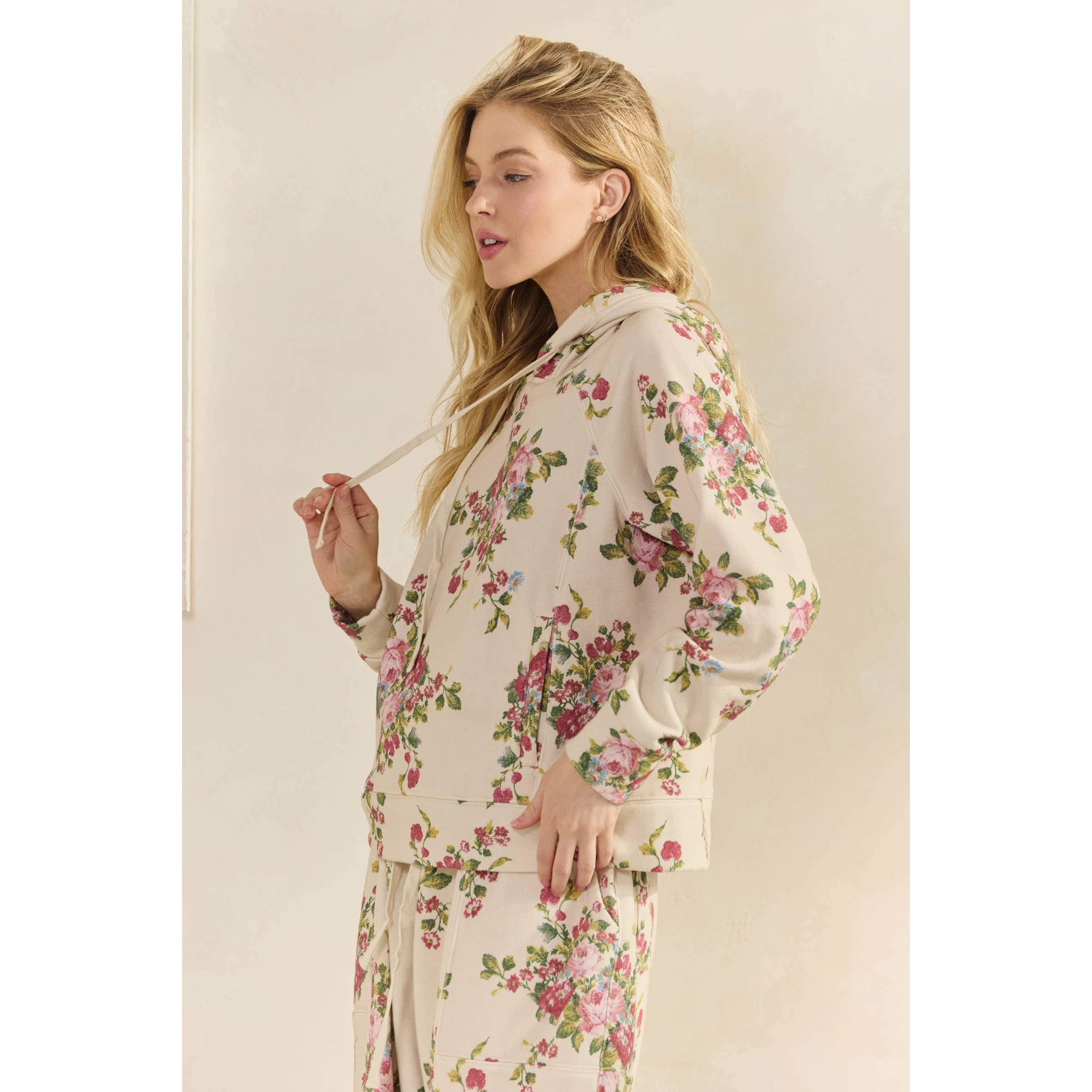 Floral Printed French Terry Set