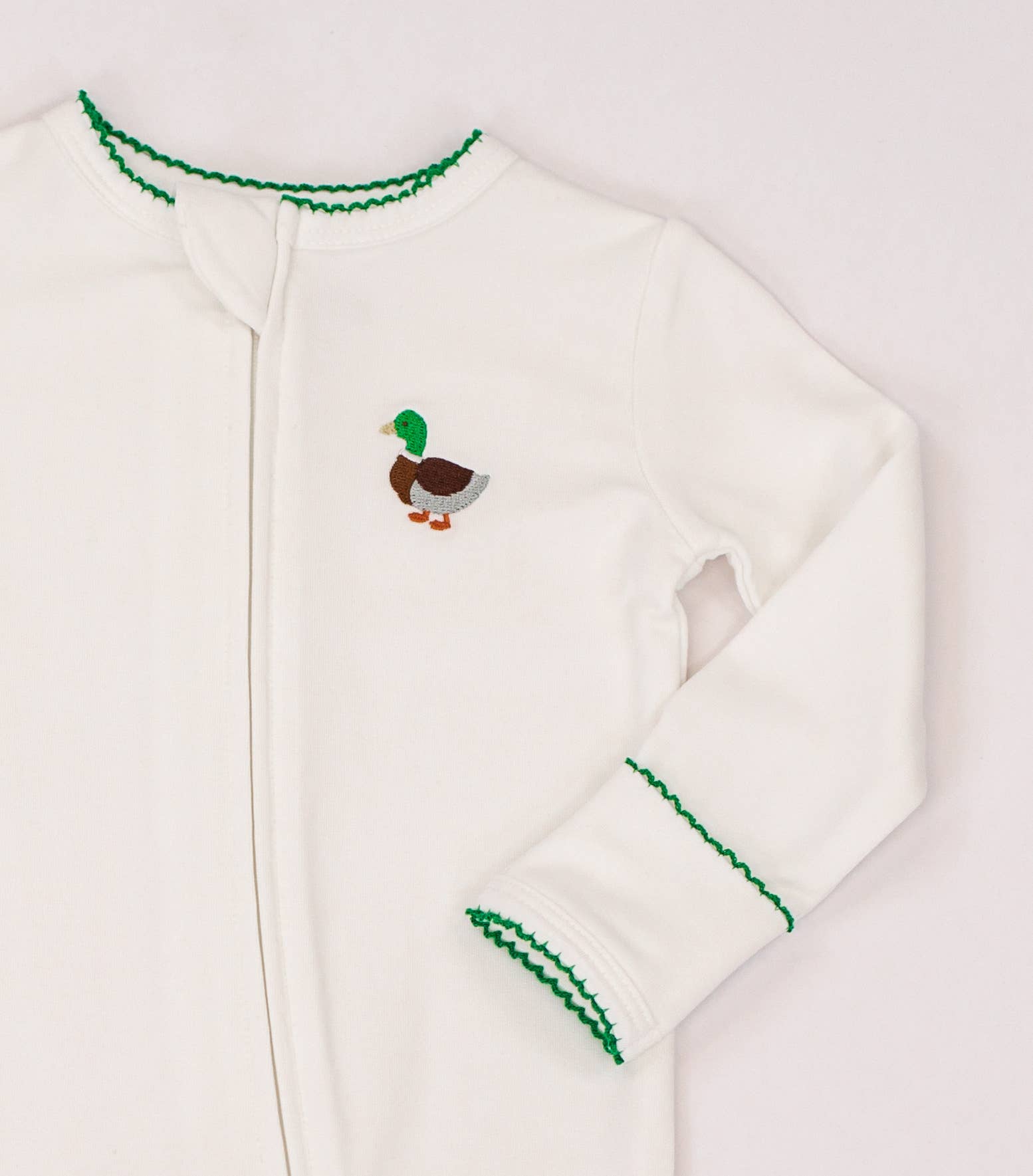 Pip Embroidered Zip Sleep Romper | Mallards