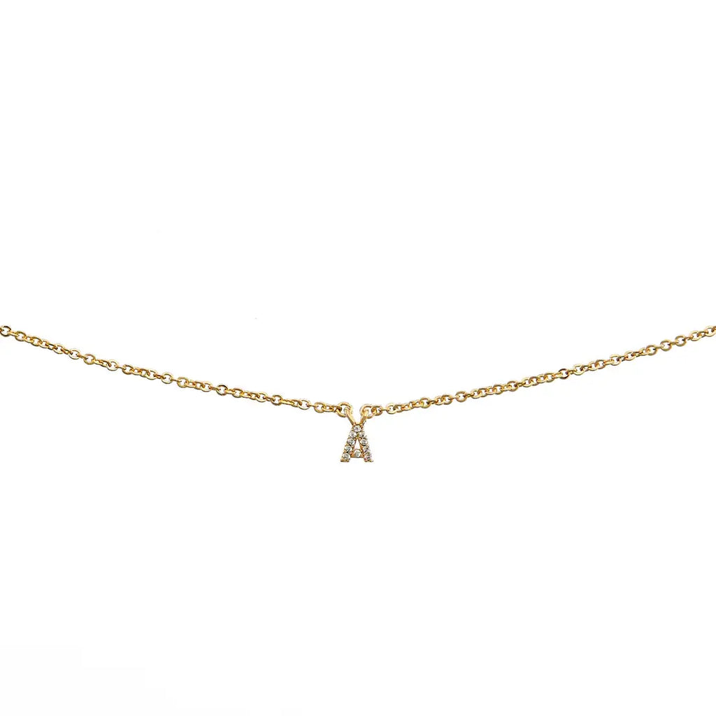 Dainty Shiny Initial Necklace