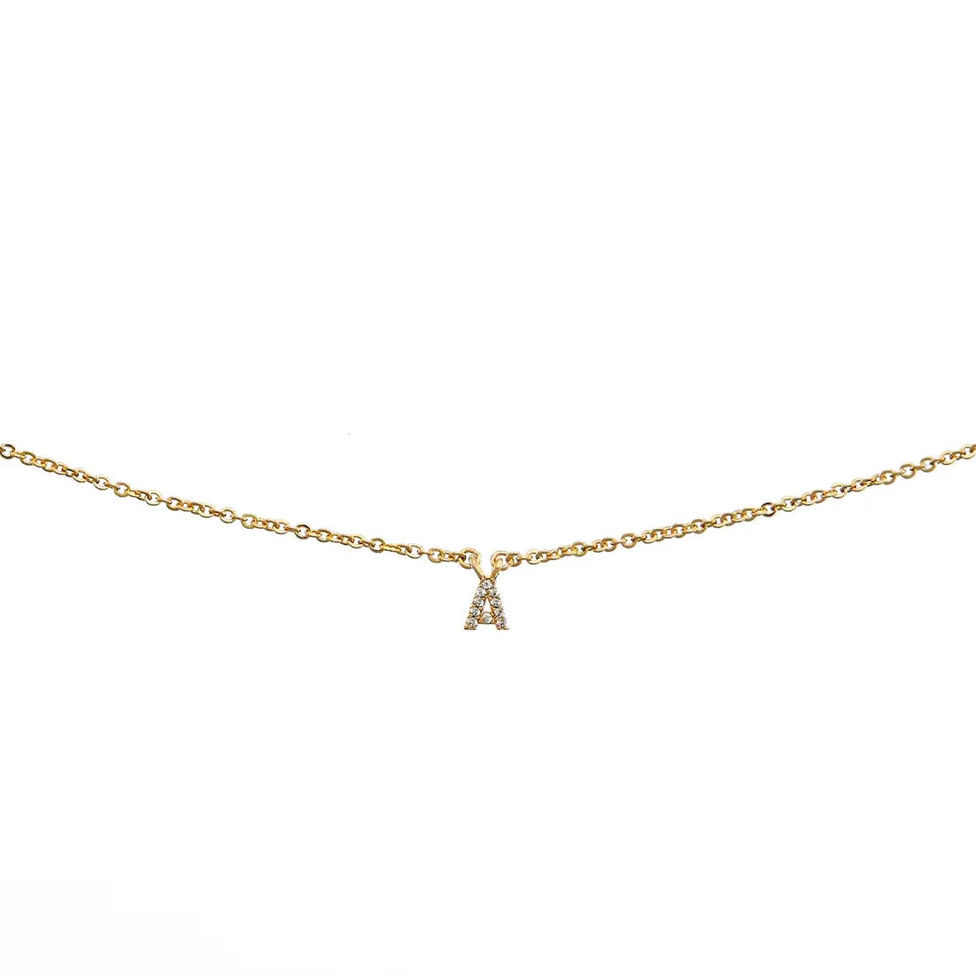 Dainty Shiny Initial Necklace