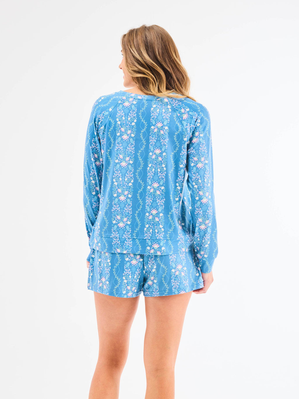 Annie Pajama Shorts Set | Ivy Lane Blue