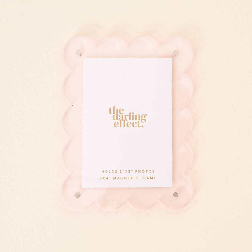 Mini Acrylic Magnetic Picture Frame-Pale Pink