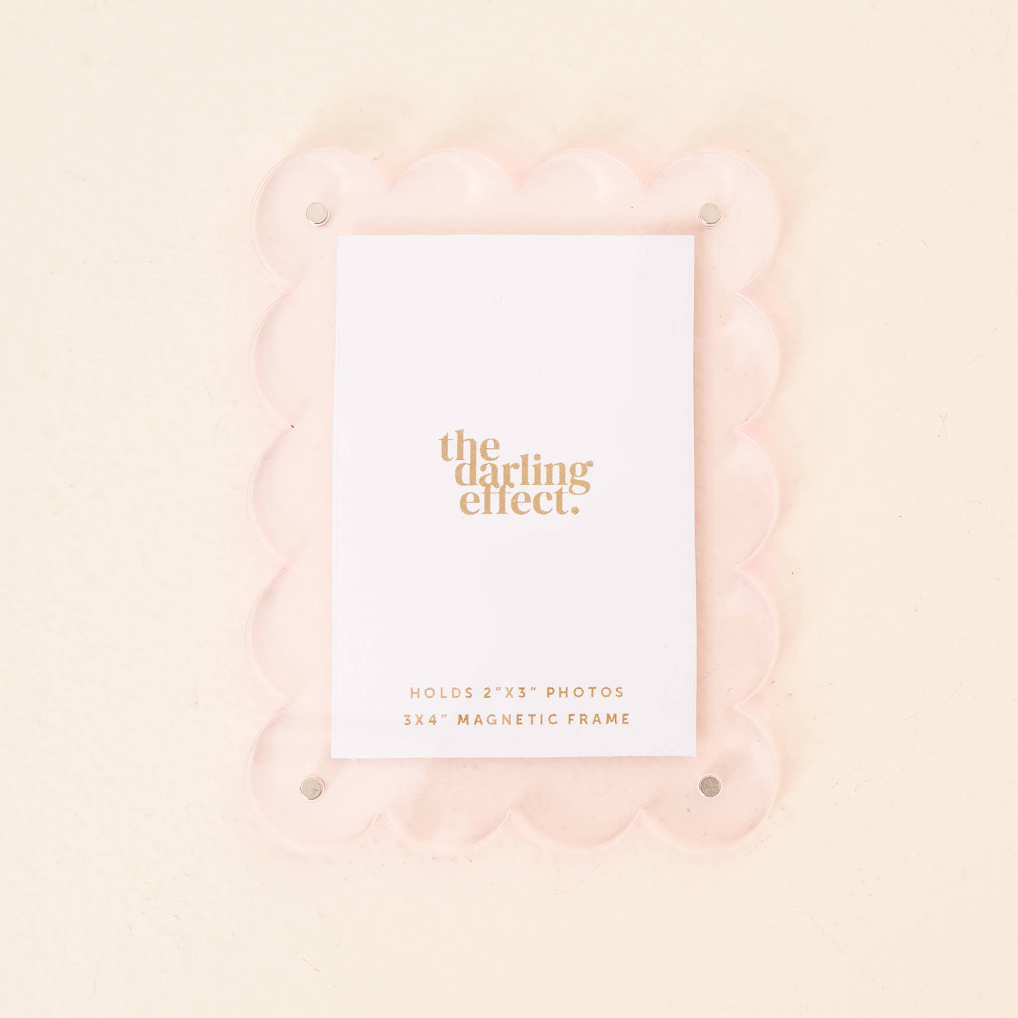 Mini Acrylic Magnetic Picture Frame-Pale Pink