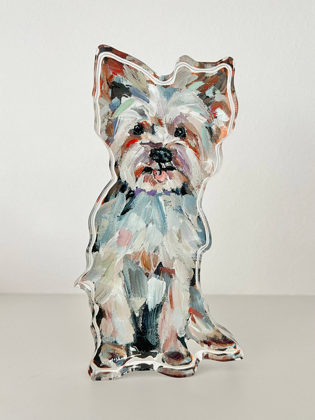 Light Yorkie Acrylic Block