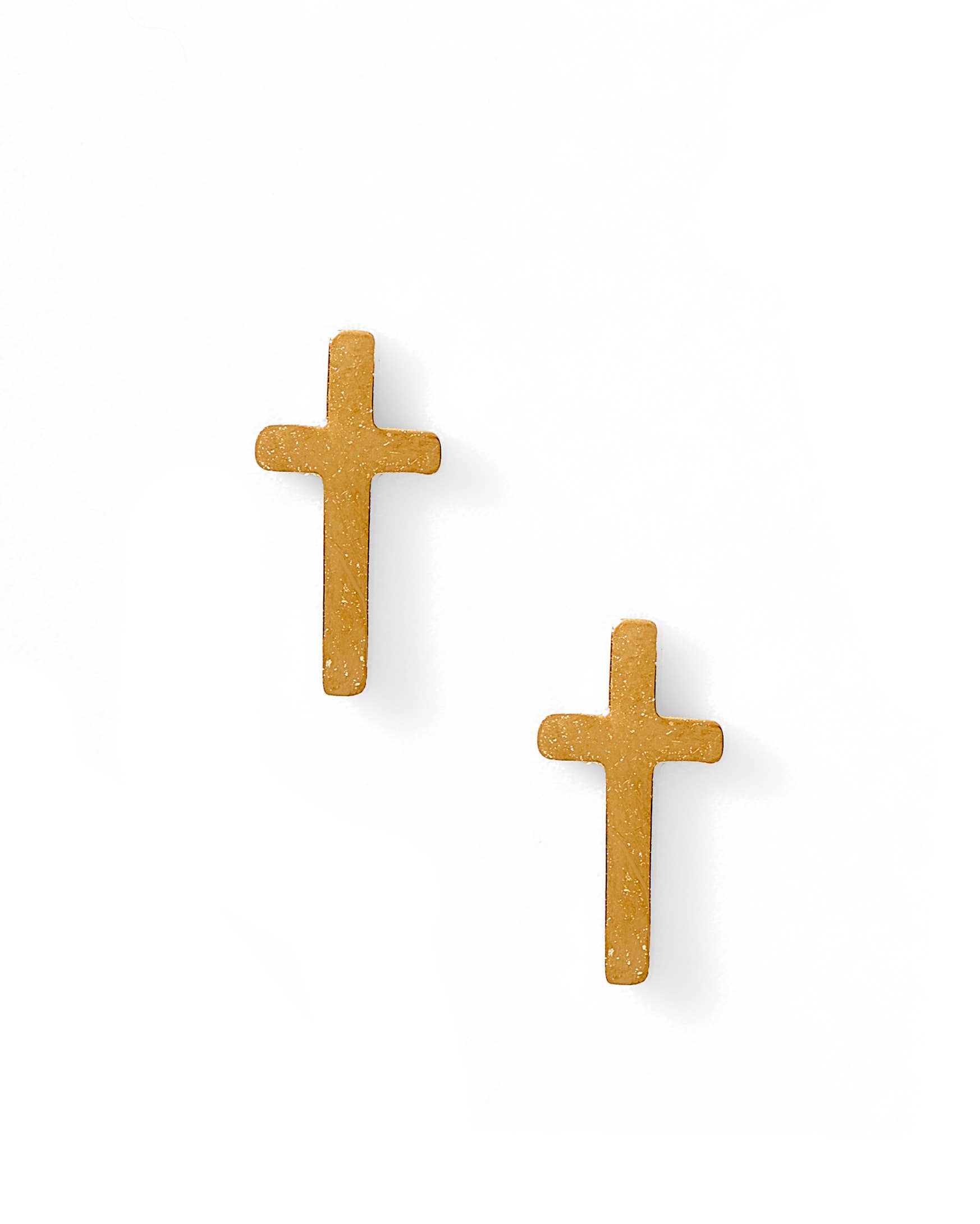 Catherine Cross Screwback Stud Earrings