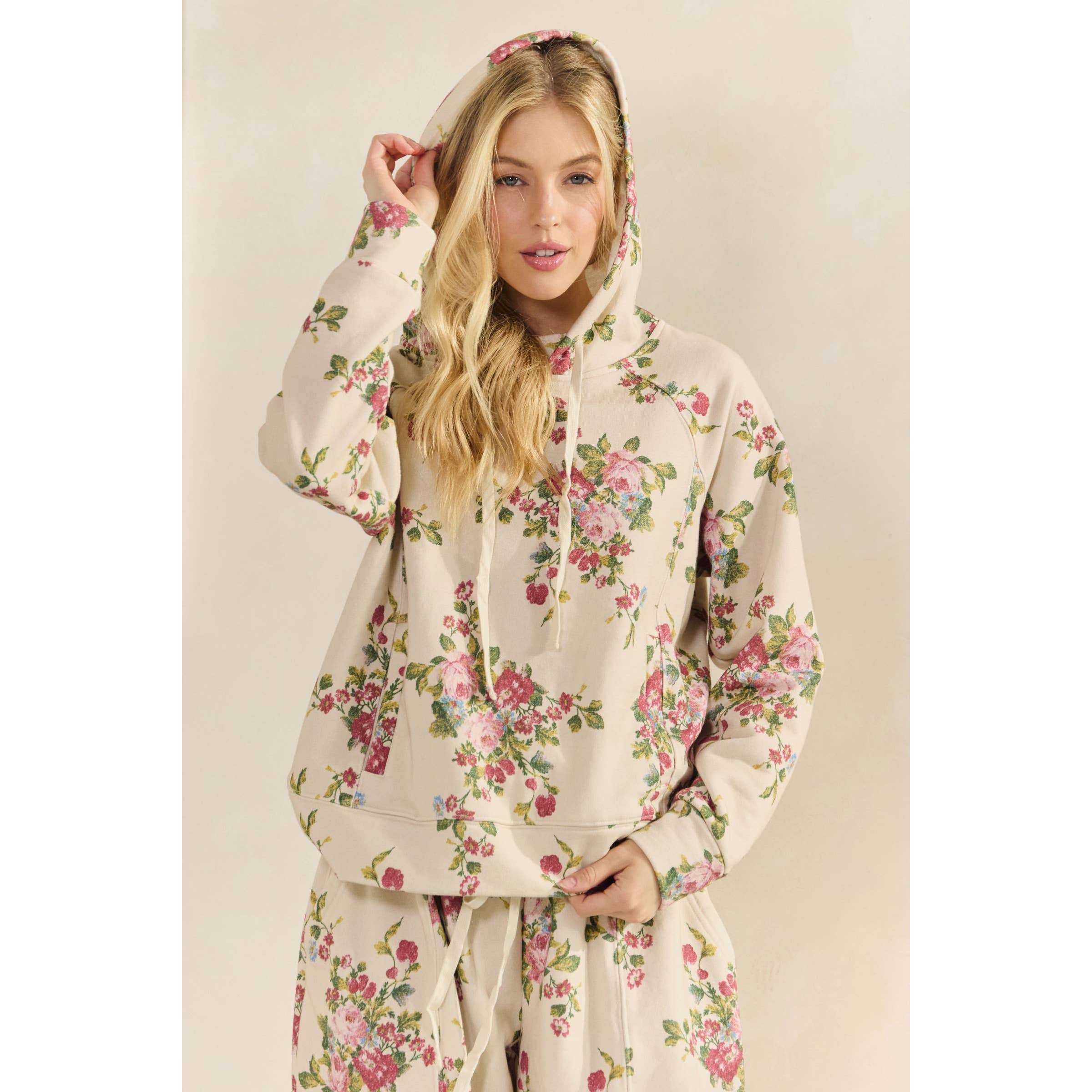 Floral Printed French Terry Set