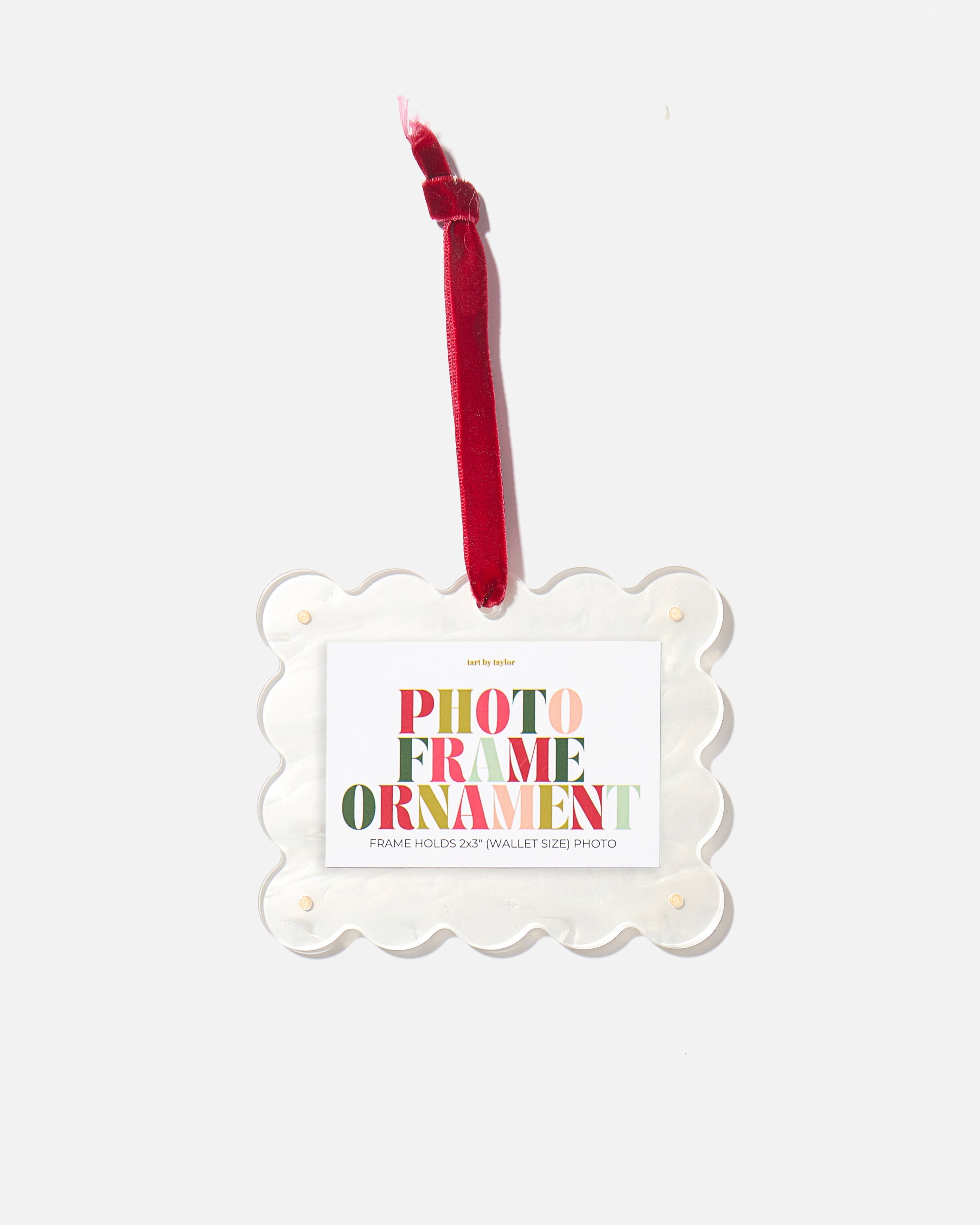 Pearl White Frame Ornament
