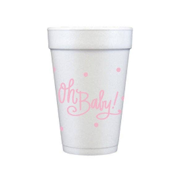 Oh Baby! Styrofoam Foam Cups: Baby Blue