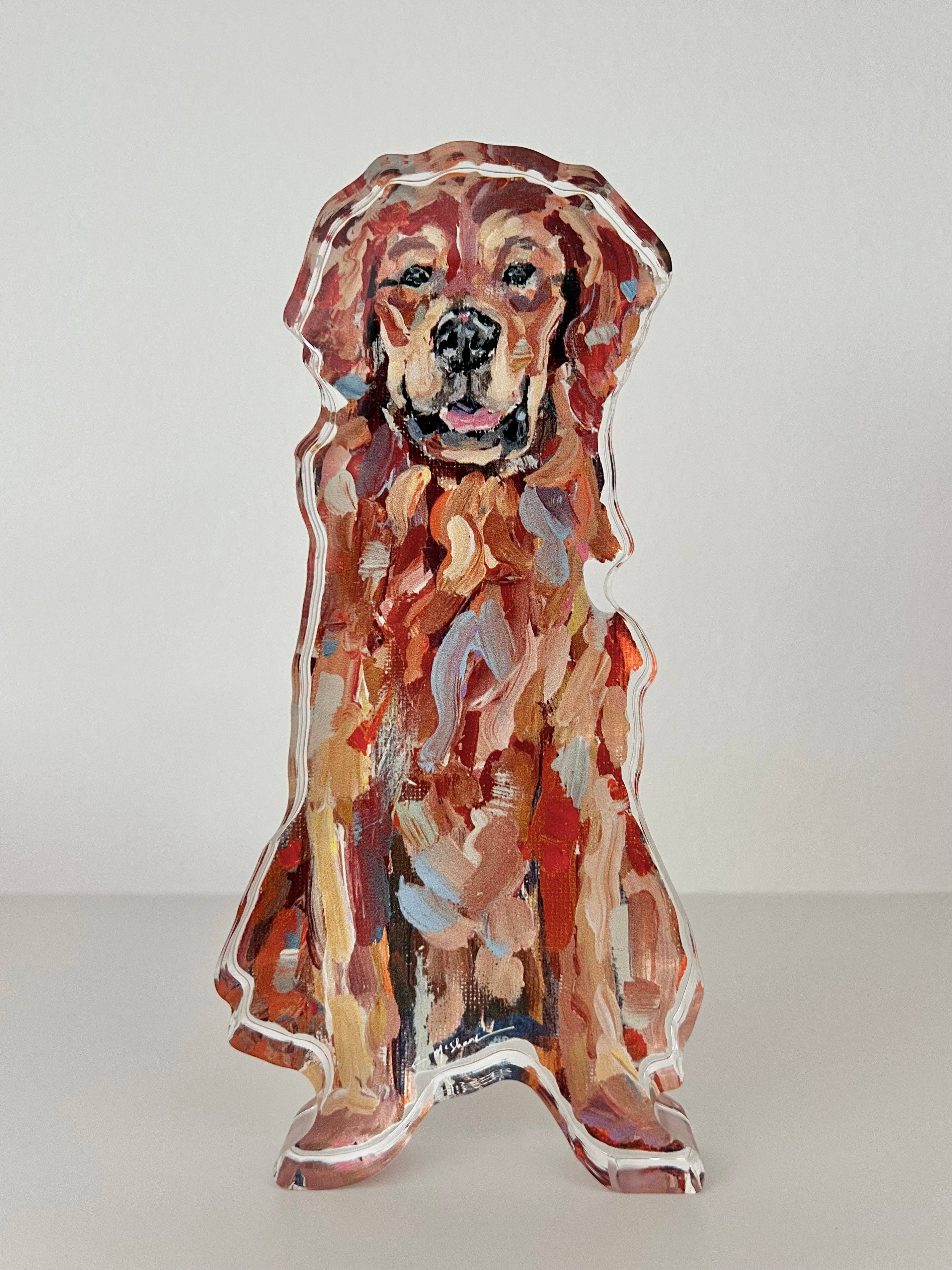 Golden Retriever Red Acrylic Shelfie