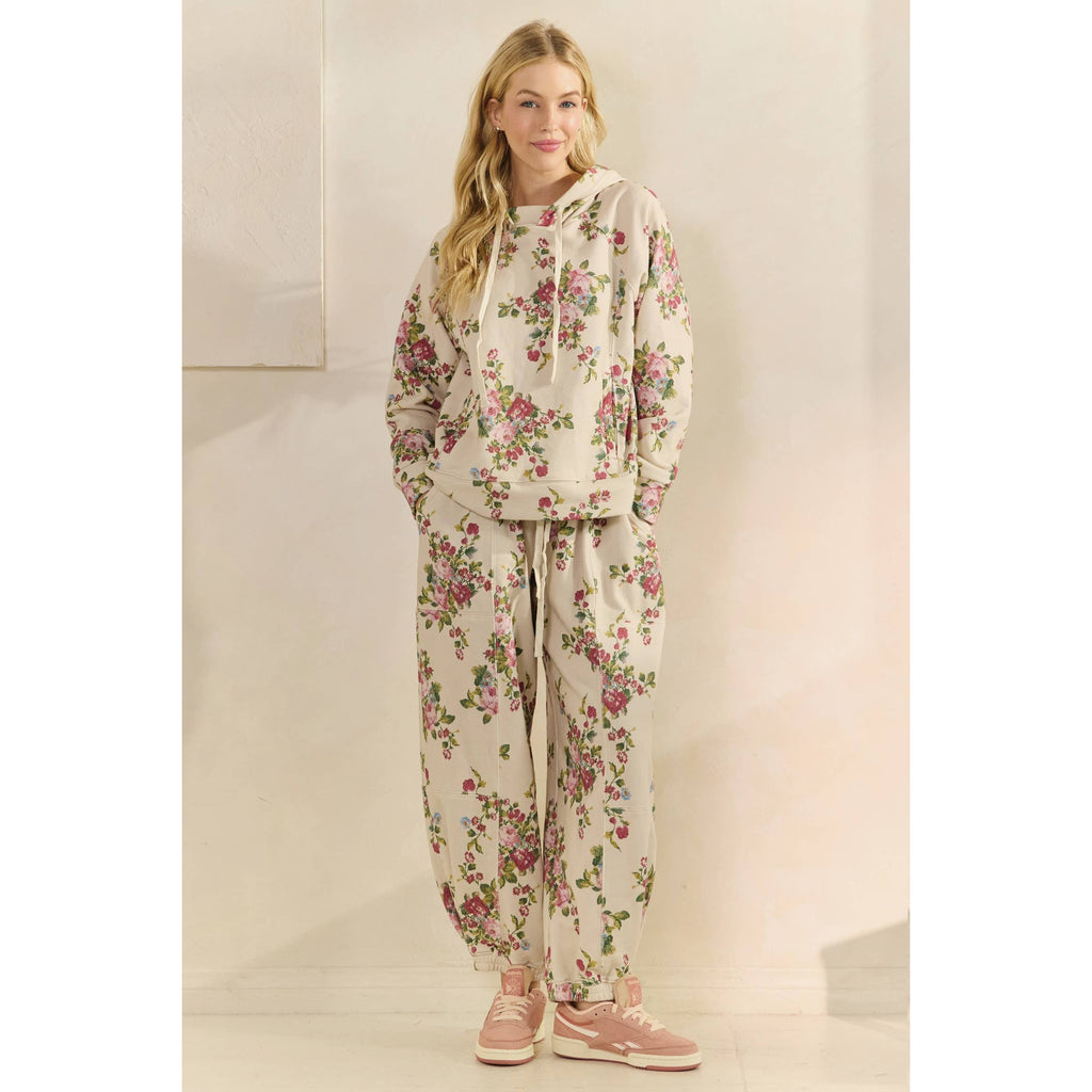 Floral Printed French Terry Set