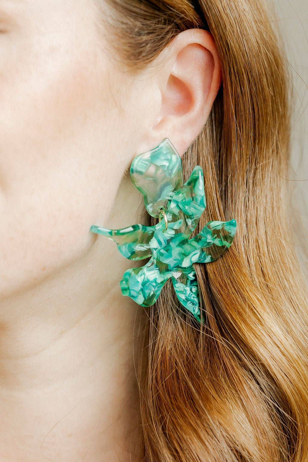Flora Statement Earrings - Bahama Mama