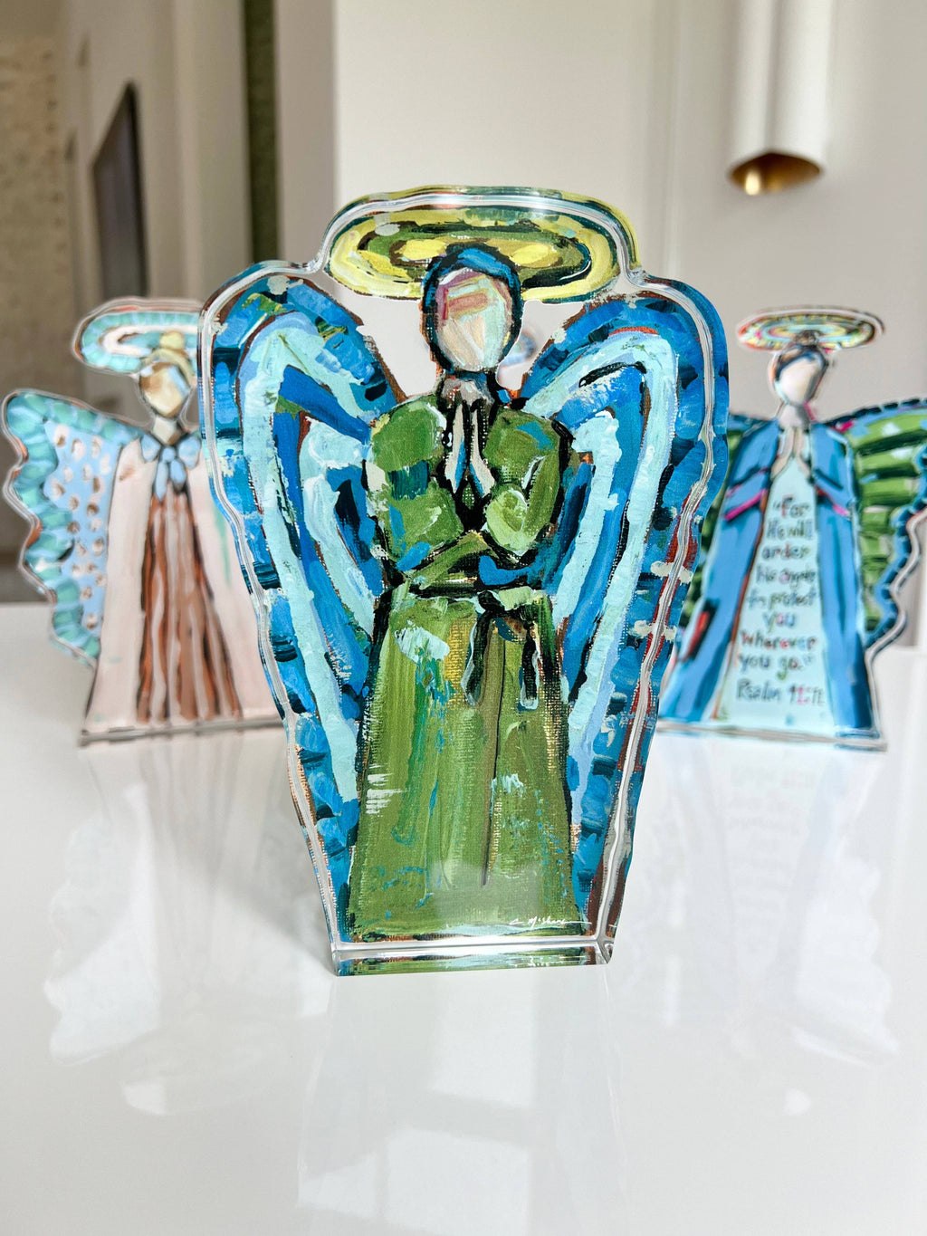 Blue and Green Heavenly Angel Small Acrylic Shelfie