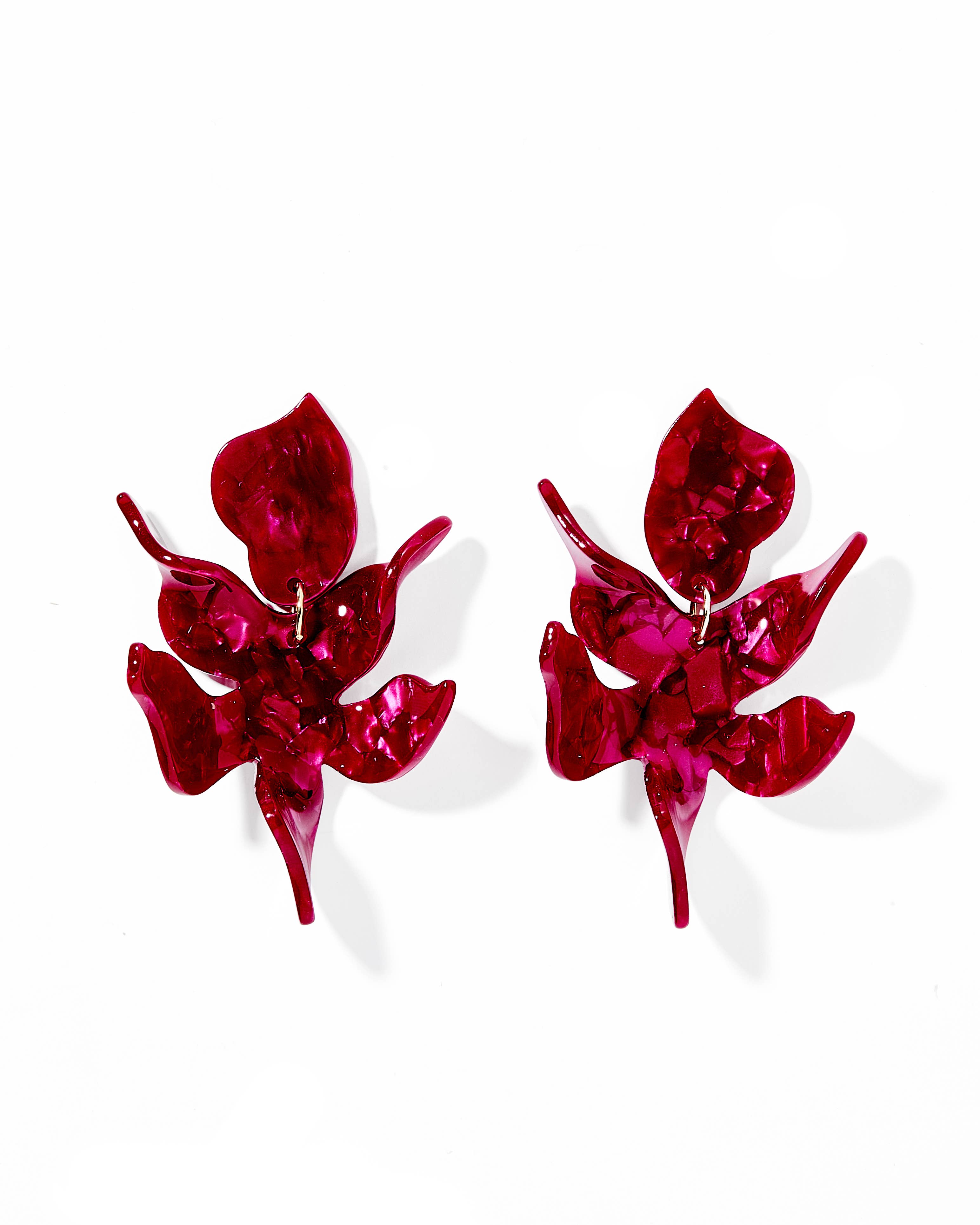 Flora Statement Earrings - Pinot Noir