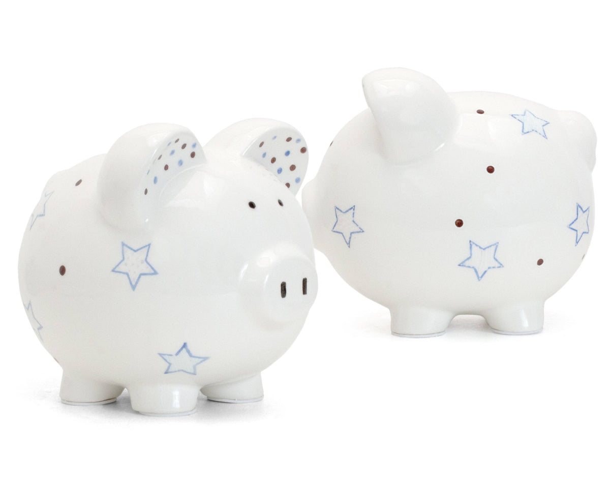 Blue Star Large Piggy Bank
