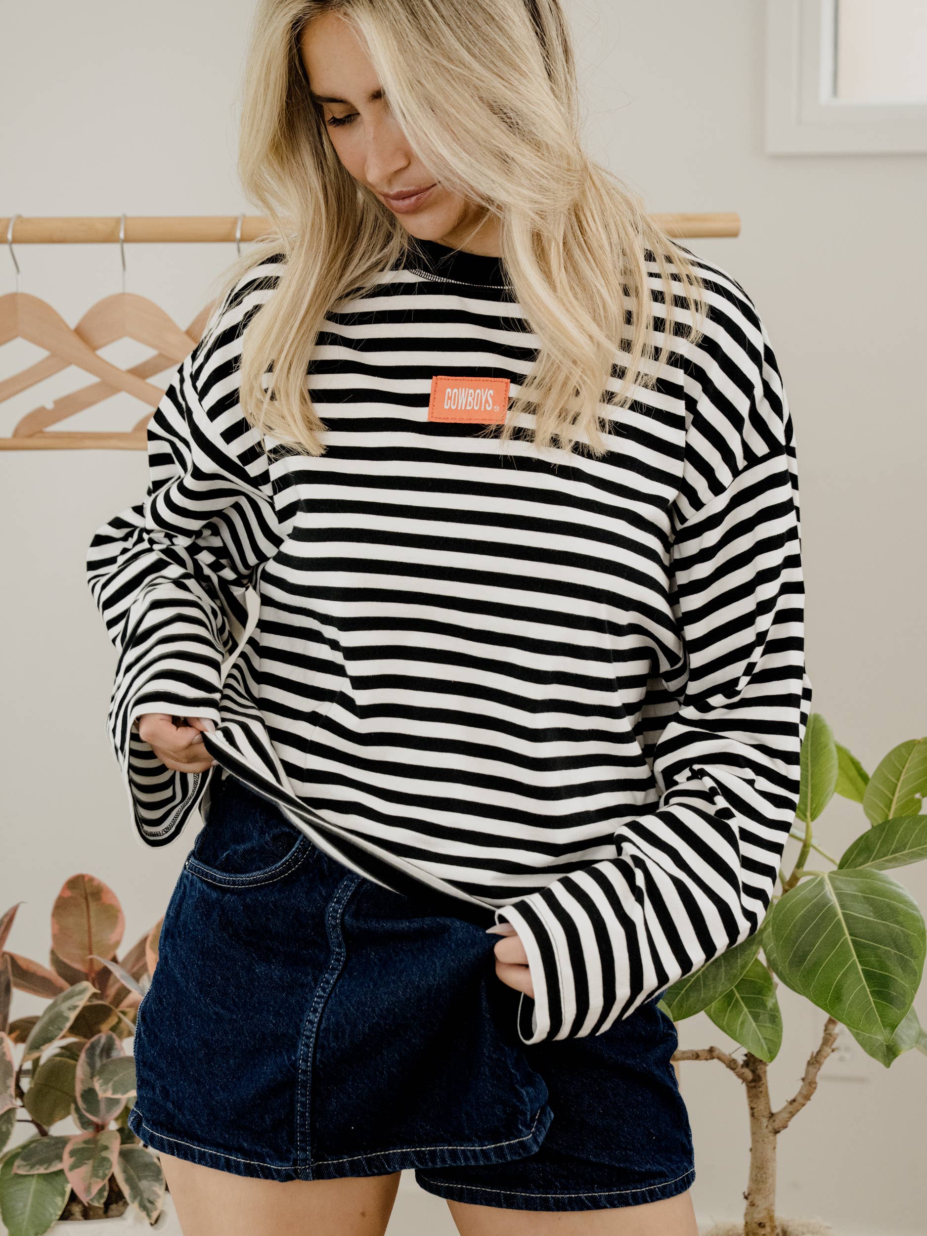 OSU Cowboys Block Stitch Stripe Long