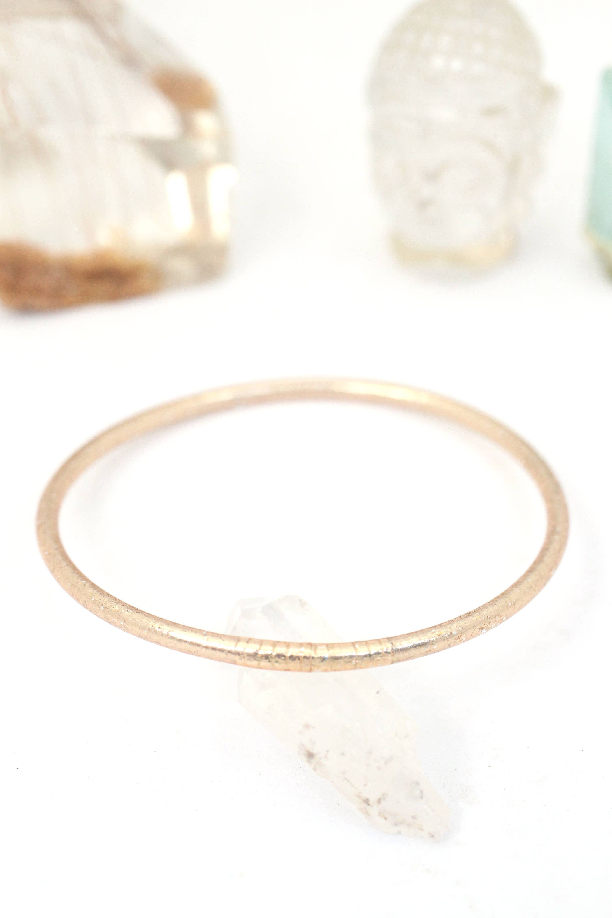 Gold Thin Thai Buddhist Temple Bracelet Bangle