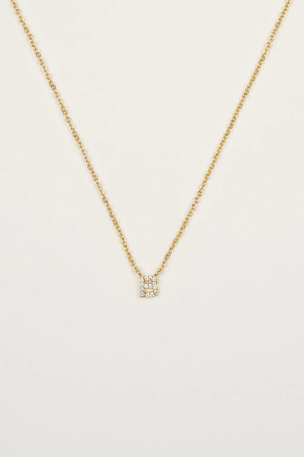 Dainty Shiny Initial Necklace