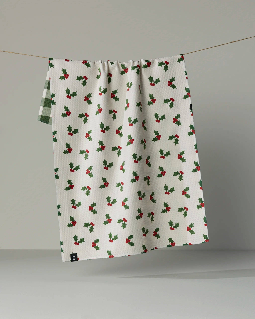 Holiday Holly Luxe Kitchen Towel