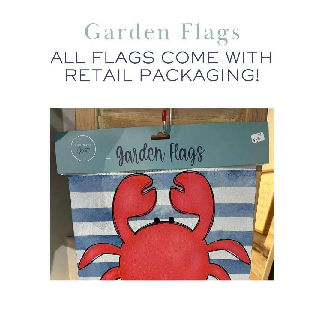 Spring Garden Flag - Welcome with Shrub Pink Bow: 12" x 18" - Double-Sided