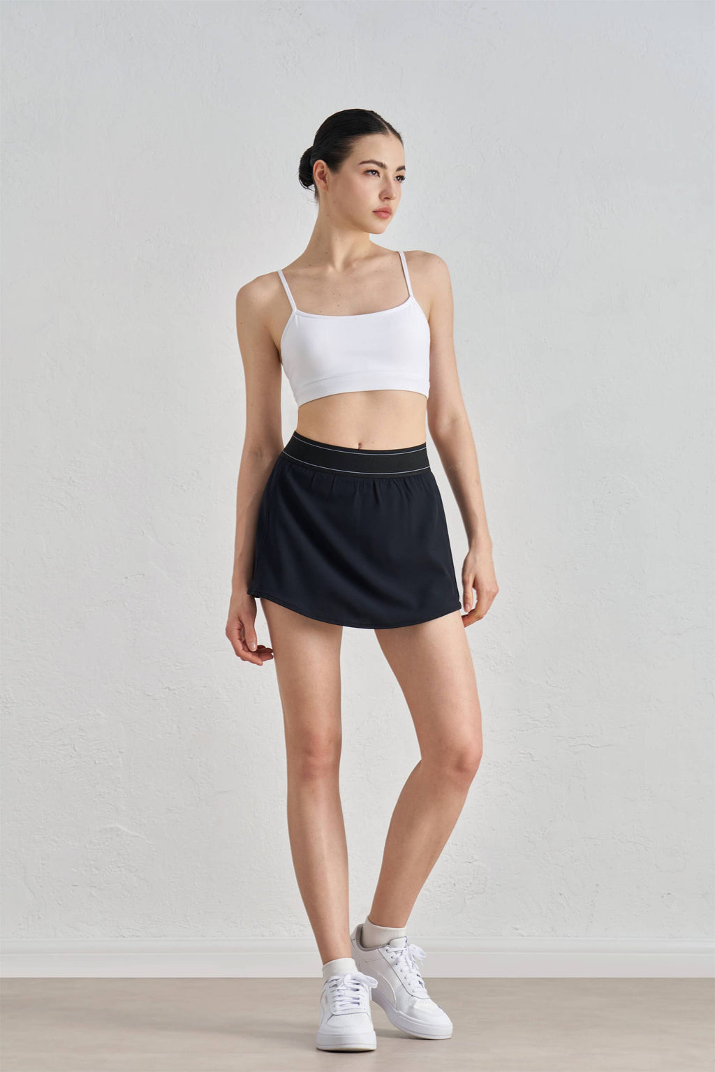 Blair Contrast Waistband Active Skirt: Echo Blue