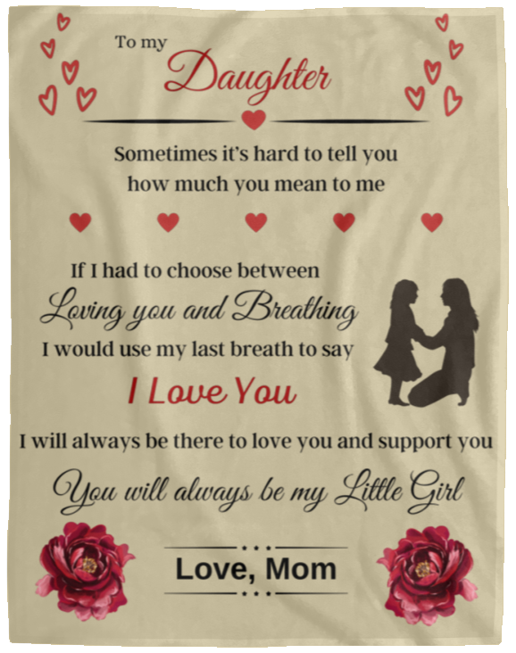 To my Daughter from Mom Cozy Plush Fleece Blanket - 60x80