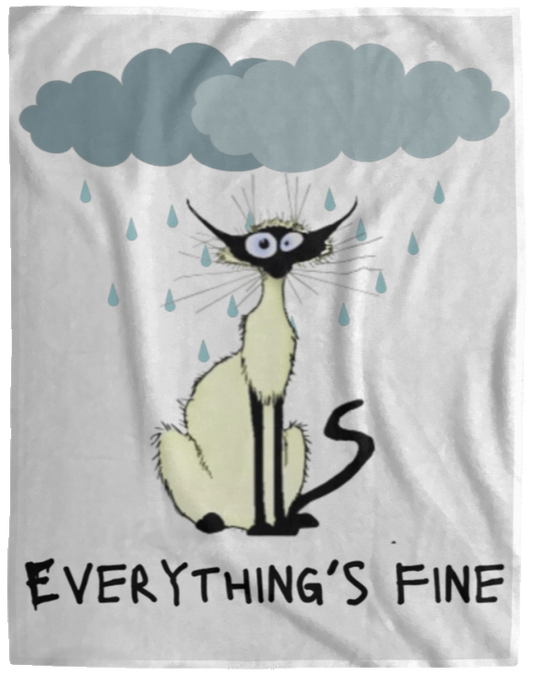 Everything’s Fine Cozy Plush Fleece Blanket - 60x80