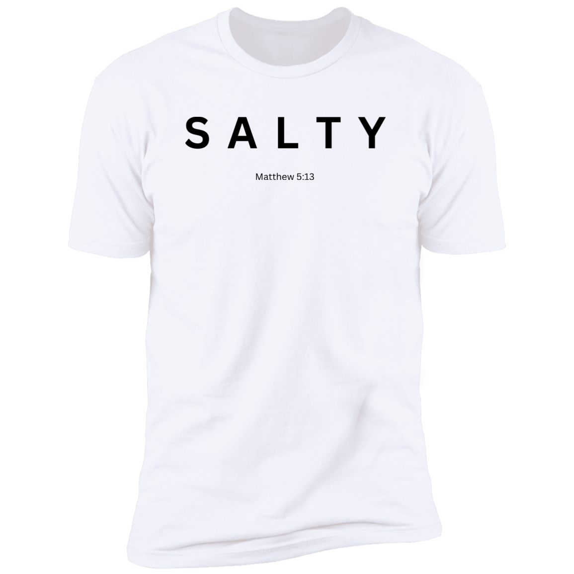 Salty Premium Short Sleeve T-Shirt black lettering