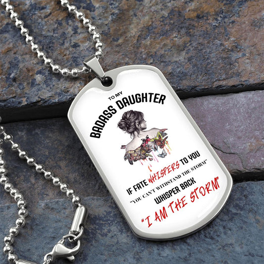 I AM THE STORM Daughter Dog Tag necklace