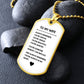 To my Wife Always in my Heart Dog Tag Necklace white design