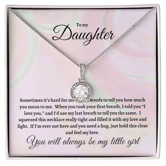 To my Daughter Eternal Hope Necklace pastel swirls design