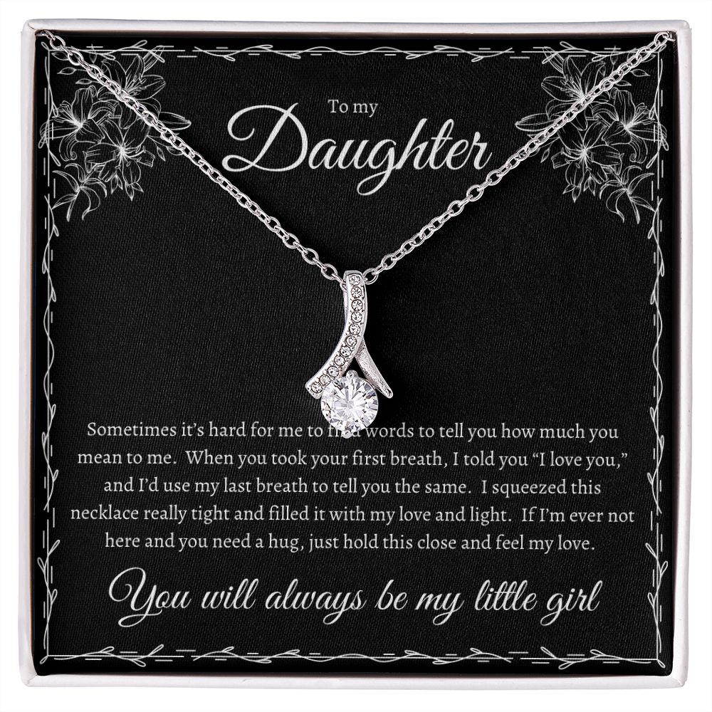 To my Daughter Alluring Beauty necklace gray design