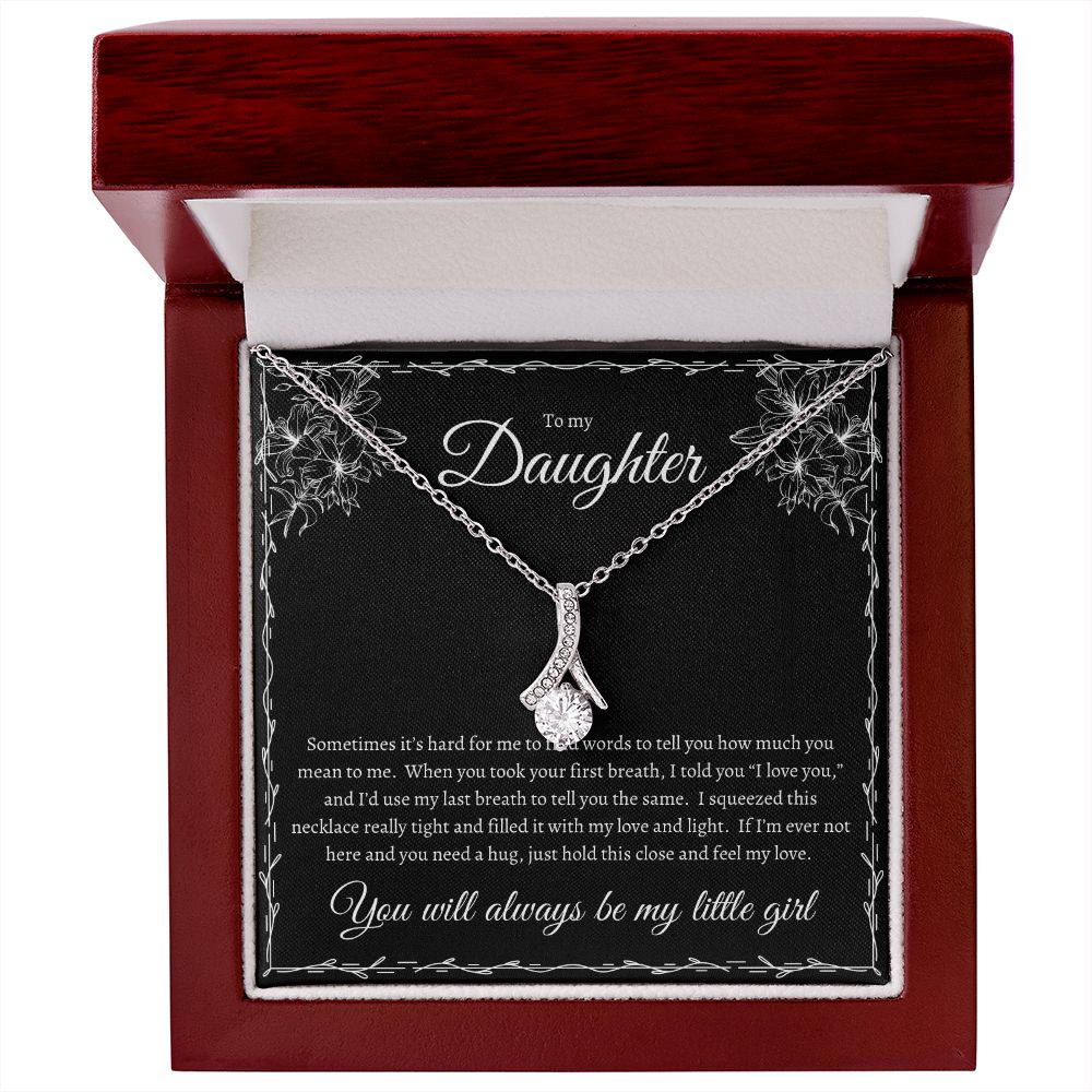 To my Daughter Alluring Beauty necklace gray design