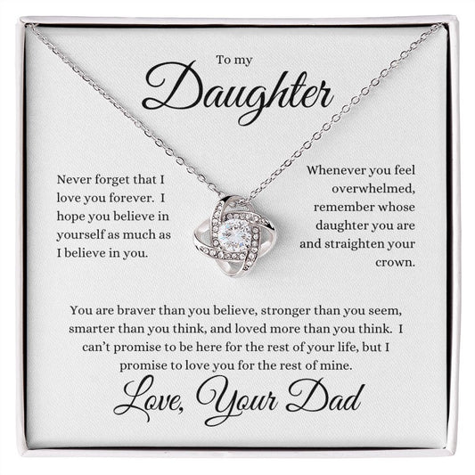 To my Daughter from Dad Forever Love necklace