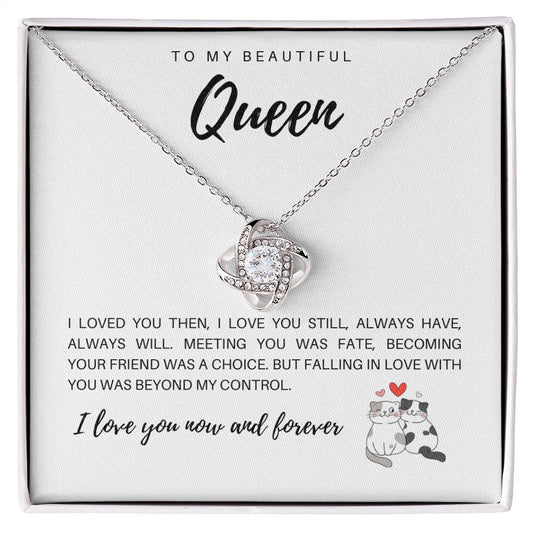 Love Knot Necklace to my Queen cat couple