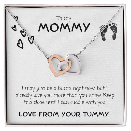 To my Mommy from Baby in Tummy Interlocking Hearts necklace