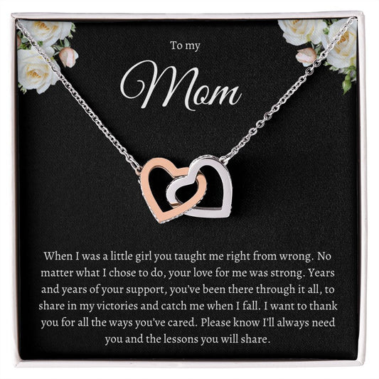 To my Mom Interlocking Hearts Necklace design 5