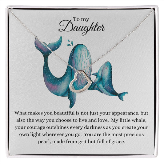 To my Daughter Delicate Heart necklace