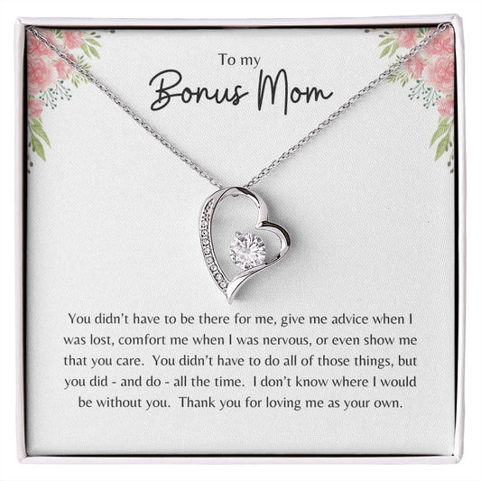 To my Bonus Mom Forever Love necklace